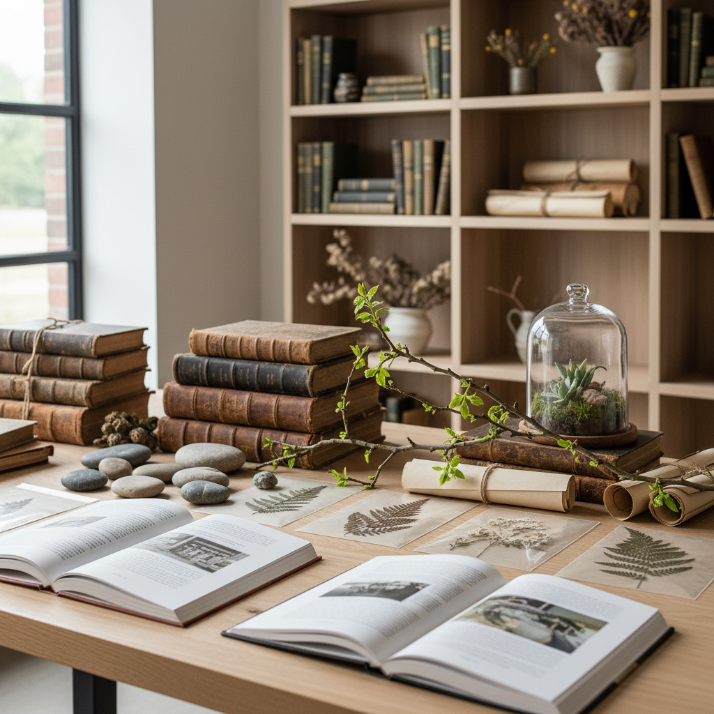 Архив на знания, книги и природни елементи